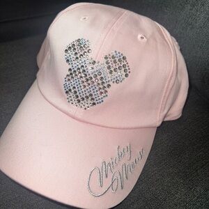 NWT Disney Pink Crystal Mickey Baseball Cap